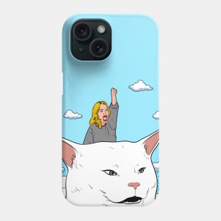 Neverending Meme Woman Yelling at Cat Dinner Table Salad Phone Case