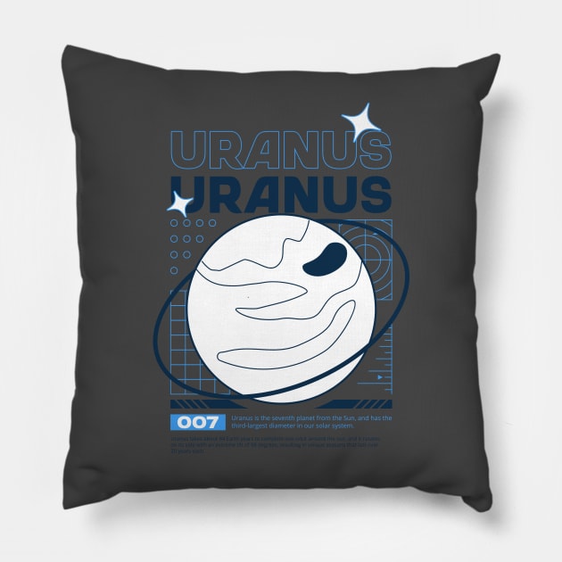 Uranus Planet Space Galaxy Astronomy Universe Pillow by Tip Top Tee's