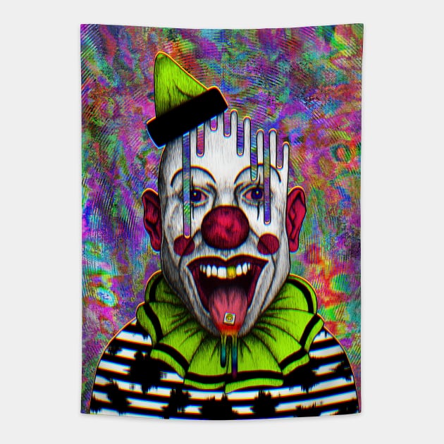 CLOWN ON ACID Tapestry by OLIVER HASSELL