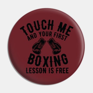 Boxing lessons Pin