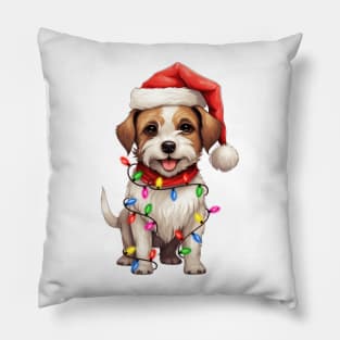 Christmas Jack Russell Terrier Pillow