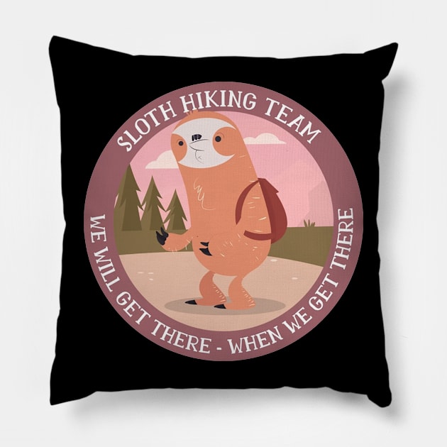 Sloth Hiking Team Pillow by freemana