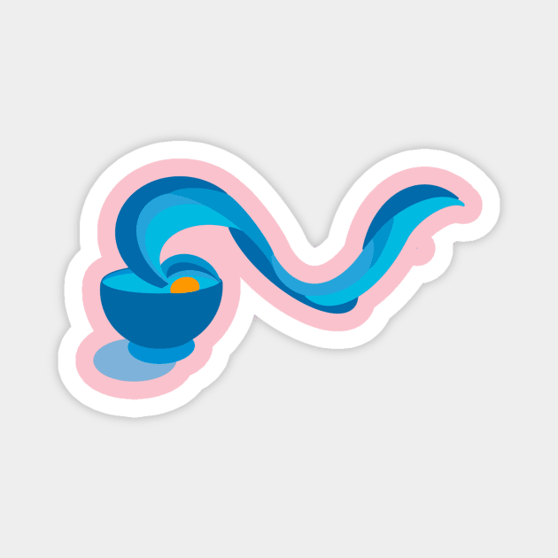 Noodle waves Magnet by EV Visuals