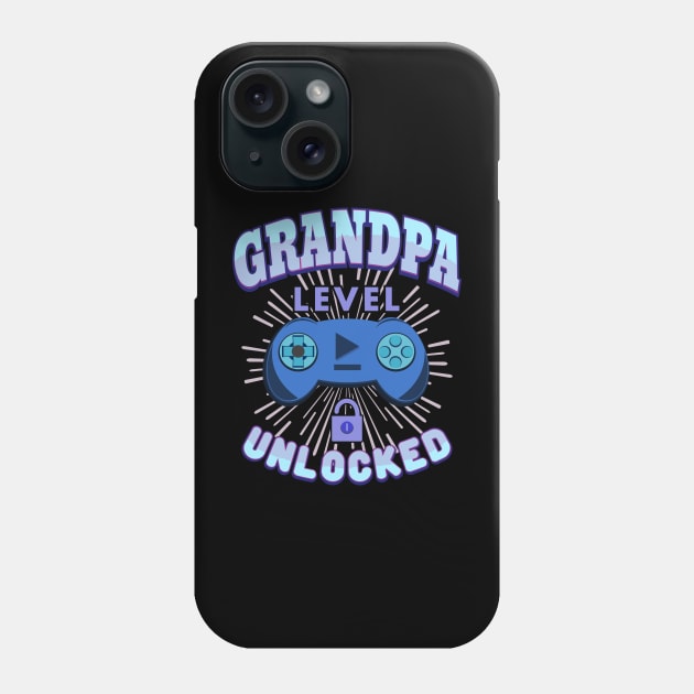 Grandpa Level Unlocked Gaming Dad Phone Case by JaussZ