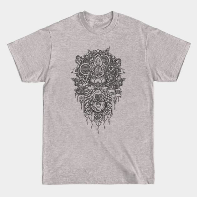 Disover Buddha Hamsa - Shadow Black Variant - Buddha - T-Shirt