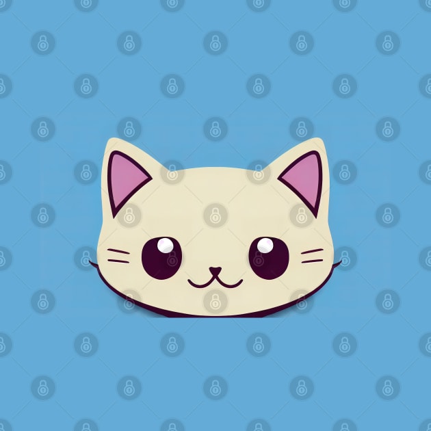 Cartoon cat character icon logo by DyeruArt