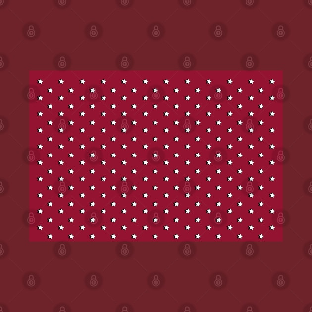 Maroon VSCO Retro Aesthetic Stars pattern by YourGoods