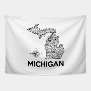 Michigan Map Tapestry