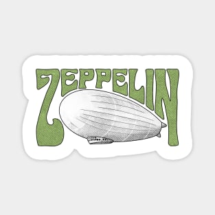 Zeppelin Vintage Art T-Shirt – Green Version Magnet