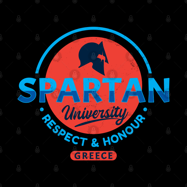 Spartan University Greece - Respect and Honor by NicGrayTees