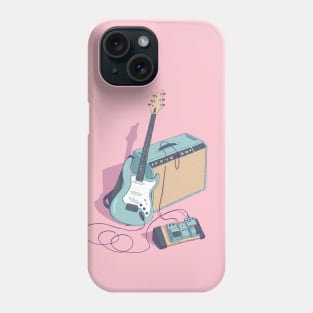 The retro style electric guitar Phone Case