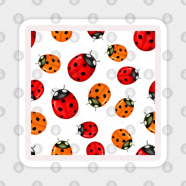 Ladybird design for apparels and products Magnet by Flower Queen