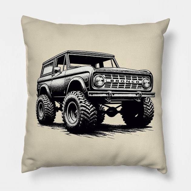 Ford Bronco Pillow by Vehicles-Art