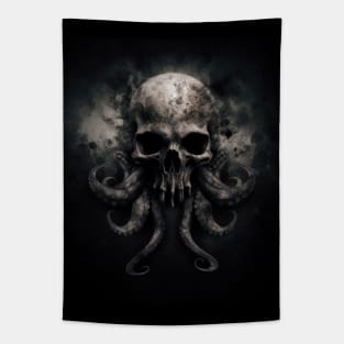 Tentacles of Madness - Vintage Skull Intrigue Tapestry