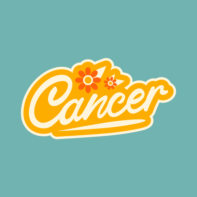 Retro Cancer Horoscope Sign // Vintage Cancer Zodiac Sign by SLAG_Creative