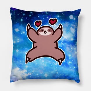Love Sloth - Starry Night Sky Pillow