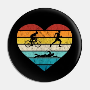 I Love Triathlon Pin