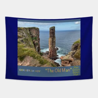 The Old Man of Hoy has grown green hair Tapestry