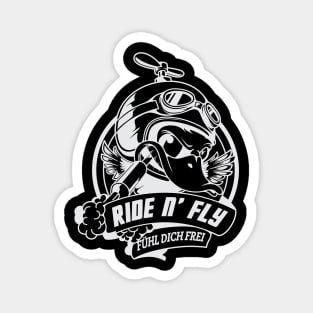 The duck rider, fly and ride Magnet