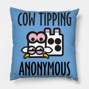 Cow Tipping Anonymous Pillow