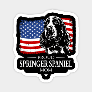 Proud Springer Spaniel Mom American Flag patriotic gift dog Magnet