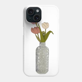 Disco vase with flowers Phone Case