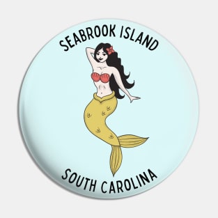 Seabrook Island Beach South Carolina Mermaid Pin