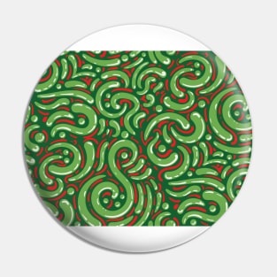 Modern Vibrant Abstract Paisley Pin