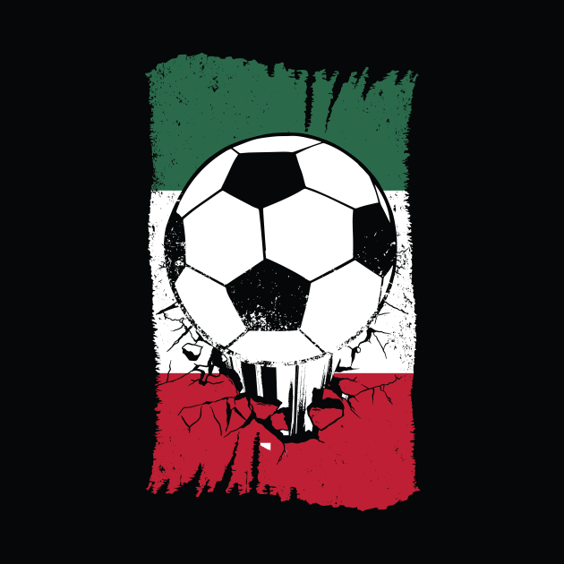 Vintage Mexican Flag with Football // Retro Mexico Soccer by SLAG_Creative