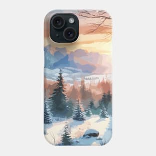 Winter Sunrise Winter Landscape Phone Case