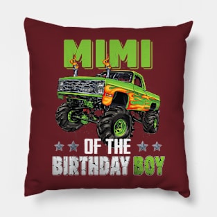 Mimi Of Birthday Boy Monster Truck Car Family Matching Nana Pillow