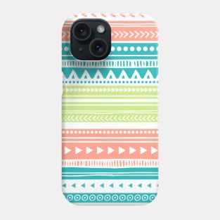 Turquoise Coral Lime Tribal Pattern Phone Case