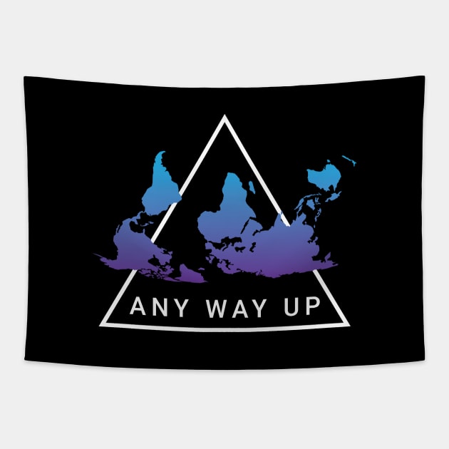 Any Way Up Upside Down Map Tapestry by DnlDesigns