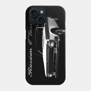 volga, russian classic car - GAZ 24 - black shirt Phone Case