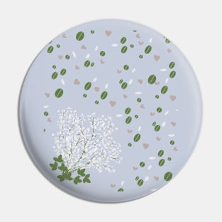 Blue baby's breath flowers Pin