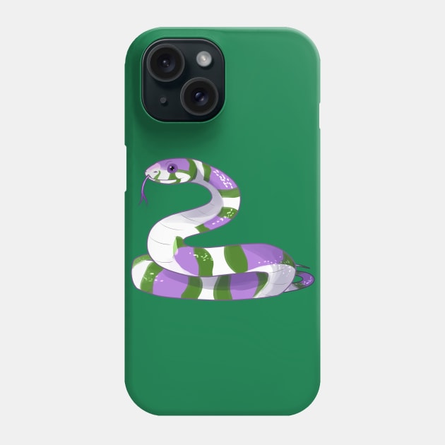 Genderqueer Snake Phone Case by candychameleon