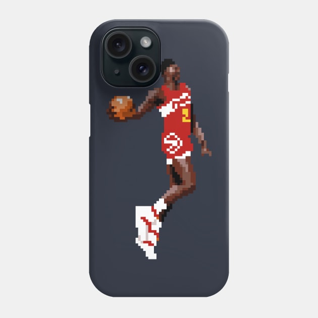 Dominique Wilkins Pixel Dunk Phone Case by qiangdade