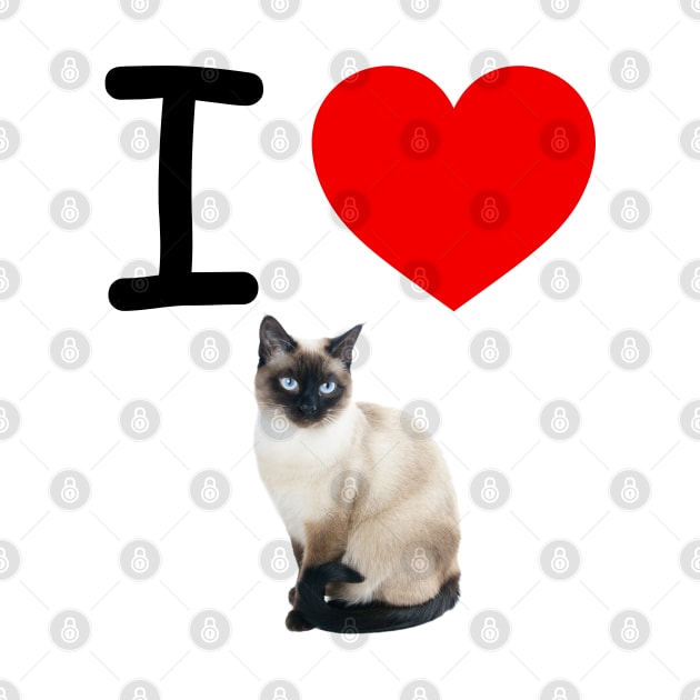 I HEART SIAMESE CAT by EmoteYourself