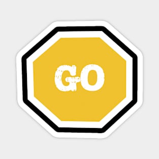 Go,Sign Yellow Magnet