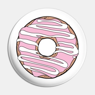 Pink Donut, Doughnut, Glaze, Icing, Frosting Pin