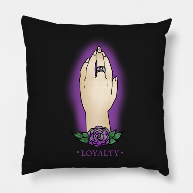 akemi homura - loyalty Pillow by alilynn15