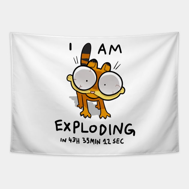 i am exploding (garfield) Tapestry by Chycero