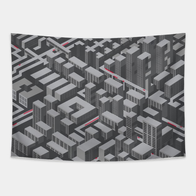 Brutalist Utopia Tapestry by Lab7115