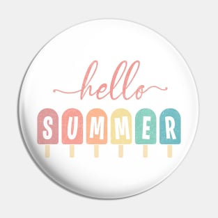 Hello Summer Ice Cream Pin