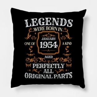 Legends Were Born In January 1954 Birthday Pillow