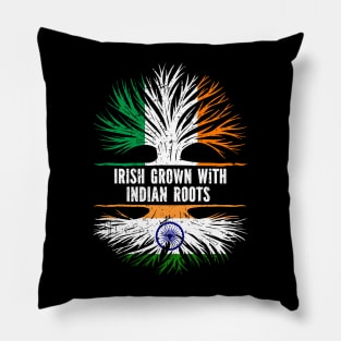 Irish Grown With indian Roots Ireland Flag Pillow