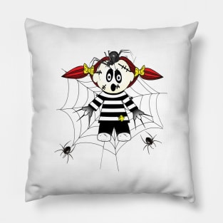 Arachnophobic Annie's Spider Web Adventure Pillow