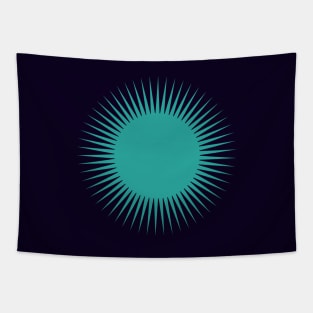 teal sun Tapestry