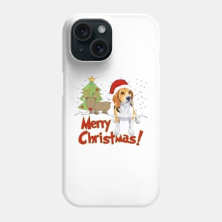 Merry Christmas Beagle Dog! Phone Case