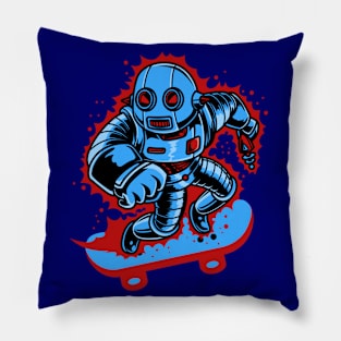 Robot skater Pillow